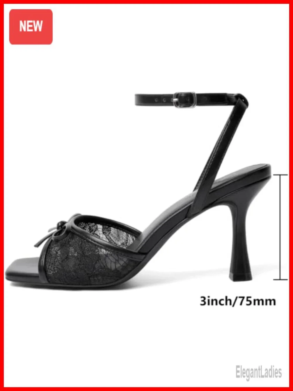 Women's Chunky Heel Strappy Sandals Open Square Toe Ankle Strap Party Wedding